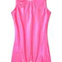 Nymphperi Leotards for Girls Size 5-6 Years Old Stretchy Crew Neck Rainbow Sleeveless Dance Gymnastics Bodysuits