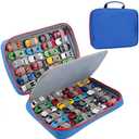 KISLANE Carrying Case for 48 Cars, Kids Cars Storage Case (Bag Only, Blue)