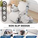 TAOCOCO 100% Waterproof Recliner Cover - Recliner Cover with Non-Slip Granule, Recliner Chair Covers with Elastic Band, Recliner Chair Covers for Reclining Chair(White,Small-22'')