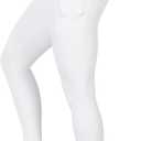 CHARMKING High Waisted Leggings for Women, Soft Tummy Control, Non See Through, Stretch Workout Yoga Pants for Running (White, M)