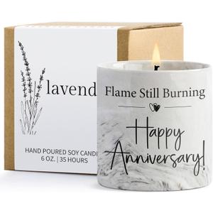 Anniversary Candle - Aniversario Gifts for Men, Women & Couples - Romantic Gifts for Him, Her - 6oz
