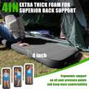 NYECHTO Self Inflating Sleeping Pad for Camping, 4" Extra-Thick Memory Foam Camping Mattress with Electric Pump, Fast Inflate & Deflate, 9.5 R-Value Insulated Camping Pad for Car Travel Tent Cot, Grey, Single