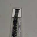 iiteeology Compatible with Apple Watch Bands 46mm/49mm/45mm/44mm/42mm/41mm/40mm, Luxury Stainless Steel Link Bracelet for Apple Watch Ultra 3/Ultra 2/Series 1-11 - 7 Beads (Black)