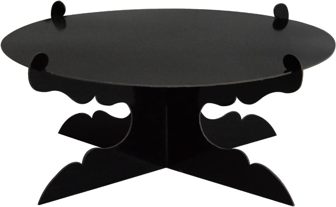 12 inch One Tier Cardboard Cupcake Stands & Cake Stands for Party (1, Black)