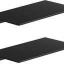 Danpoo Small Floating Shelves for Wall Storage, Mini Display Shelves for Collectibles, Metal Wall Shelves for Bathroom/Living Room/Kitchen/Bedroom(Black, 8")