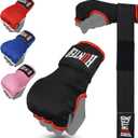 HUNTER Gel Boxing Hand Wraps for Men & Women, Quick Inner Gloves with Wrist Support for MMA, Muay Thai, Kickboxing & Martial Arts Training, Knuckle Protection (Pair) L/XL