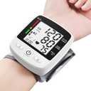Blood Pressure Monitor Digital Wrist BP Machine Automatic Adjustable Cuff ( 5.3 to 7.7 in) with 2 Users 180 Memory Voice Broadcast Large LCD Display USB Charging Cable Carrying Case