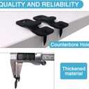 20PCS 1.69 x 0.75 inch Black Flush Mount Bracket Stainless Steel Interlock Hanging Buckle Z Clips Headboard Wall Mounting Brackets French Cleat Picture Hanger Heavy Duty with 40PCS Screws