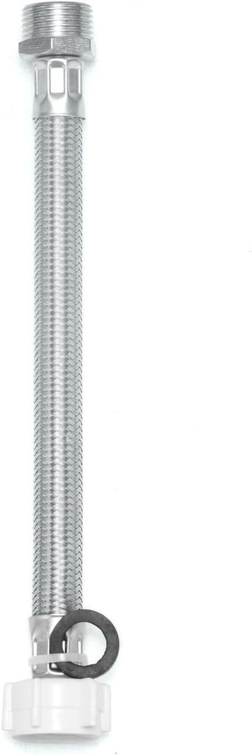 Toilet Supply Extension Hose 8 Inch Flexible Hose, 7/8 Male To 7/8 Female, Stainless Steel Braided Hose