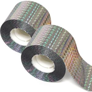 Ruolan Bird Scare Tape Ribbon(700FT) Reflective Tape Keep Birds Away Outdoor,Double Side Bird Flash Tape, Scare Geese, Pigeon, Duck, Woodpecker