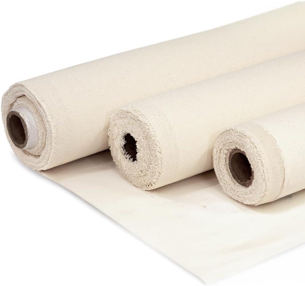 Barcelonetta | Canvas Fabric | Cotton Duck | Heavy | Natural 10oz | 62'' Wide | Arts & Crafts, Backings, Covers, Placemats (1 Yard)