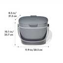 OXO Good Grips Easy-Clean Compost Bin, Charcoal , 1.75 Gal/6.62 L