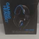 SADES SA902 Stereo Gaming Headset 7.1 USB Surround Sound PC Headsets Over-Ear Gaming Headphones with Microphone LED Light Black Blue