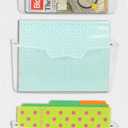 Simple Houseware Clear Single Pocket Wall Mount for Hanging File Holder, 3 Packs