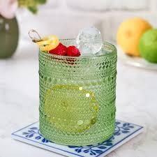 Cocktail Glasss10 oz Hobnail Drinking Glass, Vintage Glassware, Textured Glass Cups Bubble Glass Water Glass Old Fashion Jupiter Glass Set, clear