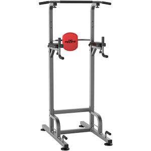 RELIFE REBUILD YOUR LIFE Power Tower Pull Up Bar Station Workout Dip Station for Home Gym Strength Training Fitness Equipment (Silver)