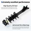 Front Pair Struts w/Coil Spring Assembly Shock Absorber Fit for Honda Civic 2006-2011 DX EX LX 1.8L Coupe (Exc. Sedan and Si, Hybrid, Gx Models), Replace for 172285 172284