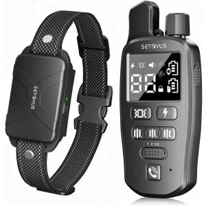 Dog Training Collar, 4500 FT Waterproof Bark Collar,Shock Collar for Dogs, Rechargeable Electric Collar with Recording & Calling & Vibration & Shock for All Breeds (Dark Gray)