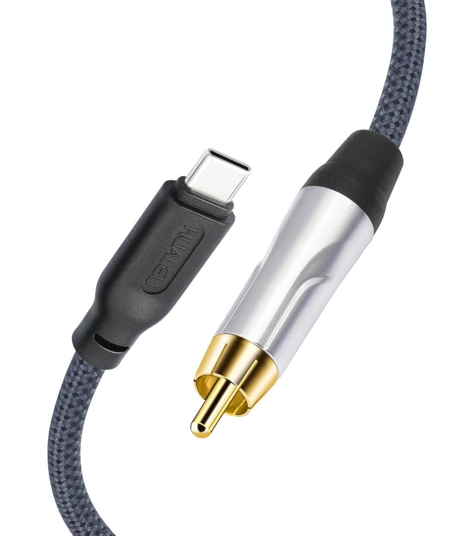 3FT USB c to Coaxial Cable Male Type-c to Digital coaxial Audio Interface Adapter, It can Output 32-bit/384kHz Digital Audio Signals for dac amp Sound Preamp Amplifier