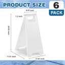 6 Pack 24" Height Blank Floor Sign White A-frame Foldable Caution Sign Write-On Double Sided Safety Warning for Pool Restaurant Restroom Office, 24 x 11. 6 Inch