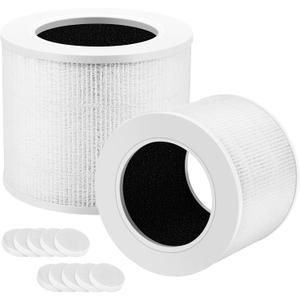 2-Pack of Core Mini Filter Replacement Compatible with LEVOIT Core Mini Air Purifier, 3-in-1 Upgraded Filtration Core Mini-P Replacement Filter with Activated Carbon, Compared to Part # Core Mini-RF