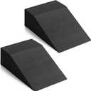 Foam Wedge Slant Board, 2 Pack Squat Wedge for Yoga, Calf Stretching, Physical Therapy & Foot Rehabilitation - Exercise Blocks for Squats, Balance, Pushup & Pilates (Black)
