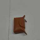 Leather Coin Purse Pouch for Women,Small Pouch Coin Organizer with KeyChain,Mini Storage Bag Wallet for Men,Black