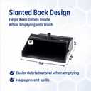 Carlisle FoodService Products Duo-Pan Lobby Broom and Dustpan Set  36" Upright Broom with 2-Piece Handle and Pivoting Pan  Compact Commercial Floor Tool for Tight Spaces, Black