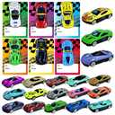 AT-DRESSINGDAY 24pack Valentines Day Gifts Cards with Cars Kids School Classroom Exchange Party Favor Gift Supplies Exchange Party Favors Goodie Bags Stuffers for Class Boys Girls