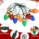 Jumbo Christmas Lights, 16FT Multicolor Giant Christmas Lights with 10 5'' LED Giant Multicolor Bulb, C7 Hanging Xmas Light for Patio Garden Party Outdoor Xmas Decorations