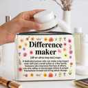 Difference Maker Gifts Makeup Bag, Thank You Appreciation Gifts for Women Teacher Boss Leader Coworker, Difference Maker Definition Zipper Makeup Pouch