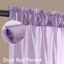 MIULEE Light Purple Sheer Curtains 84 Inches Long, 4 Panels Set, Lavender Light Filtering Rod Pocket Voile Drapes for Living Room and Bedroom, Airy Soft Fabric Window Treatments, 42 x 84 Inches