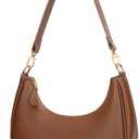 KKXIU Shoulder Bag for Women Small Purse Cute Clutch Hobo Handbag Trendy Crescent Bag (Brown)