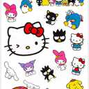 Hello Kitty Sheet Set - Bundle of Hello Kitty Bedding Including: Flat Sheet, Fitted Sheet, and Pillowcase for Twin Bed Plus Stickers, More for Kids