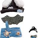 2 x HDJY 17cm Doll Clothes Set  Cool Boy Outfit, Accessories for 15-17cm Dolls Clothes,Compatible with 15 cm Sitting Doll