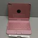 CC Store for iPad (A16) 11th 10th Generation Case with Keyboard - 7 Color Backlit 360° Swivel Multi-Touch Track Pencil Holde for iPad 11-inch A16 2025 10th Gen 10.9 Inch 2022(Rose Gold)