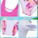 AIDEAONE 5-16T Girls Bathing Suit 3 Piece Swimsuit Drawstring Quick Dry Tankini with Cover Ups (9-10 Years, Pink Butterflies)