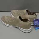 BELOS Women's Rhinestone Mesh Slip On Walking Shoes Fashion Breathable Spakle Glitter Sneaker (9)