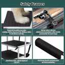 Joyrally Dog Stairs, Extra Wide Dog Stair for Large Dogs,Dog Steps for Car, Foldable Dog Ramp, Pet Steps Light Weight Aluminum,High Beds,for SUV Trucks, Supports up to 200 lbs (Extra Wide-4 Steps)