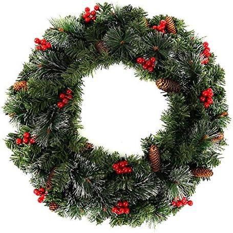 iumLeap Fall Wreath Christmas Garland Wreath Artificial Rattan Garland Christmas Home Decor DIY Hanging Weaved Garlands Decoracion Christmas Wreath