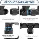 8AN Flare Male Tee Fitting Adapter with AN8 Female Swivel on Side, Black Aluminum Construction for Corrosion Resistance, Universal Fit for Fuel System Transmission Cooler Applications