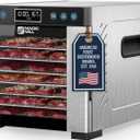 Magic Mill Pro Food Dehydrator Machine | Powerful 600W Rear Fan Even-Drying System | 7 Full-Size Stainless Steel Trays | 95-176 Temperature Control, 48H Timer, Keep Warm + Auto Shutoff | ETL Listed
