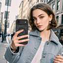 AIGOMARA Magnetic for iPhone Air Case, Compatible with Magsafe Cute Sage Flower Floral Pattern Screen Protector Camera Protection Matte Translucent Phone Case for Women Girls, Green