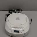 Greadio CD Player Boombox Cassette Player Combo with Bluetooth,AM/FM Radio,Stereo Sound with Remote Control,AUX/USB Drive,Tape Recording,AC/DC Powered,Headphone Jack,LCD Display for Home,Kids,Gift (White)