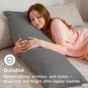 Body Pillowcases Set of 2-20x54 Long Body Pillow Case - Soft Body Pillow Cover for Sleeping & Side Sleepers - Comfy, Breathable & Wrinkle Free - Machine Washable w/Envelope Enclosure (Dark Grey)