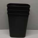 3 Pack Bathroom Small Trash Can with Lid, 2.6 Gallon Slim Garbage Bin with Pop-Up Lid, 10L Plastic Wastebasket for Bedroom, Office, Kitchen, Toilet (Black)