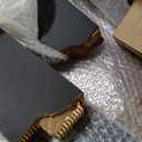 JUBEST 48" x 96" Barn Doors, Sliding Barn Door Kit Wave Shape Door Panel with Hardware Kit Include, MDF Board & PVC Covered, Easy Installation, Black