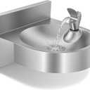 Water Drinking Fountain Wall Mounted for Schools, Gyms, Parks & More, Compact & Space-Saving Design, One-Click Water Output, Stainless Steel Drinking Water Fountain