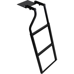 Traxion 5-100 Pickup Truck Tailgate Ladder, Fits Most 28–42 in. Tailgates, 300 lb Total Weight Capacity, Black
