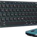 seenda Bluetooth Keyboard and Mouse for Mac, SKM64-2 Multi-Device Rechargeable Slim Wireless Keyboard Mouse Stainless Steel Full Size, Compatible with MacBook Pro/Air, iPad, iMac - Black Blue